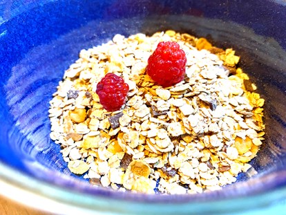 Nature hotel - Bio-Küche: Bio-vegan möglich - Struppen - Reichhaltiges BIO Frühstück auf Wunsch, er wird Ihnen im Korb in Ihr Appartement gestellt und Sie frühstücken wann immer sie wollen - BIO-NATURIDYLL WIESENGRUND