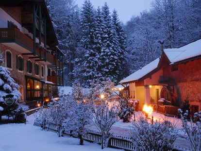 Naturhotel - Hoteltyp: BIO-Urlaubshotel - Seeham - Hotel im Wald Hammerschmiede - Winter im Wald - Hotel Naturidyll Hammerschmiede 