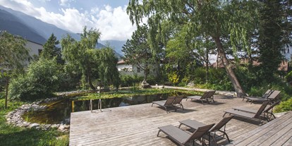 Naturhotel - Sonnenterrasse - Südtirol - Bozen - Nachhaltig urlauben im veganen Biohotel mit Bio-Schwimmteich - Vegan Hotel LA VIMEA
