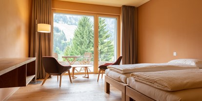 Nature hotel - Switzerland - Doppelzimmer mit Lehmputz - ChieneHuus