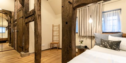 Naturhotel - WLAN: ganztägig WLAN im gesamten Hotel - Lüneburger Heide - Französisches Doppelzimmer - Biohotel Wildland 