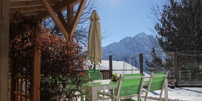 Naturhotel - Sonnenterrasse - Osttirol - Sonnenterrasse im Winter - Veganer Gasthof zum Ederplan