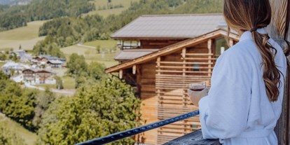 Naturhotel - auch für Familien mit Kindern - Leogang - Aussicht auf die Berge - Naturresort PURADIES